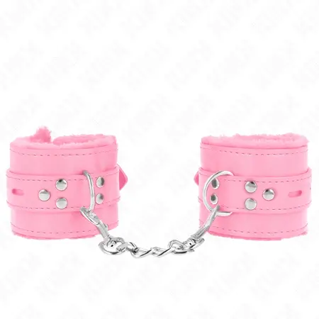 KINK Podesive lisice za ruke sa krznom Roze 17-29cm x 6cm Udoban kroj