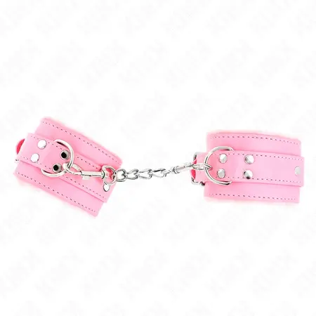 KINK Podesive lisice za ruke sa krznom Roze 17-29cm Premium udobnost
