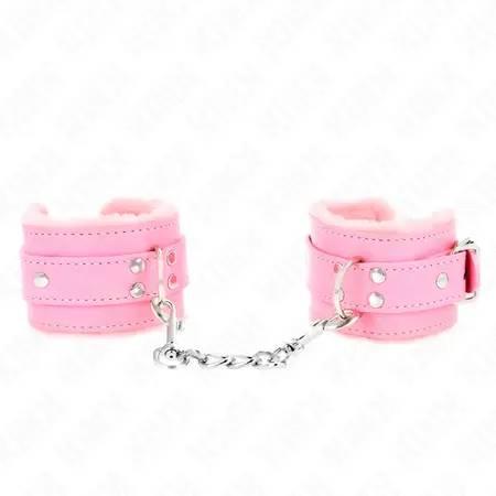 KINK Podesive lisice za ruke sa krznom Roze 17-29cm Premium udobnost
