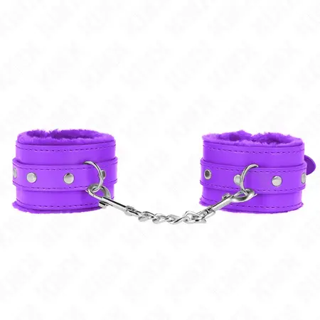 KINK Premium podesive lisice za ruke sa krznom Ljubicaste 17-29 cm