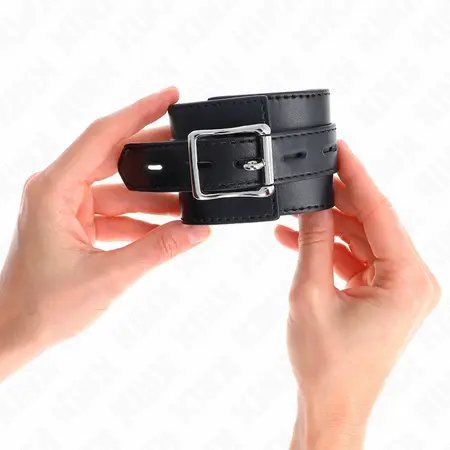 KINK Lisice za ruke Crne Podesive 17-28 cm x 6 cm Ergonomski dizajn