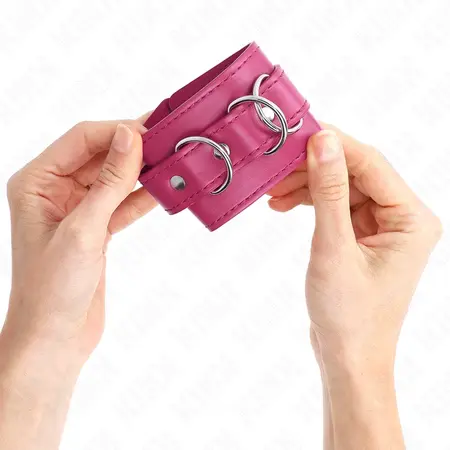 KINK 3 D-prsten Podesive lisice za ruke Roze 17.5-25cm x 6cm