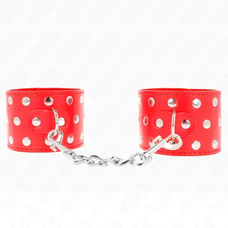KINK Podesive crvene lisice za ruke sa zakivcima 19-24cm x 5.5cm