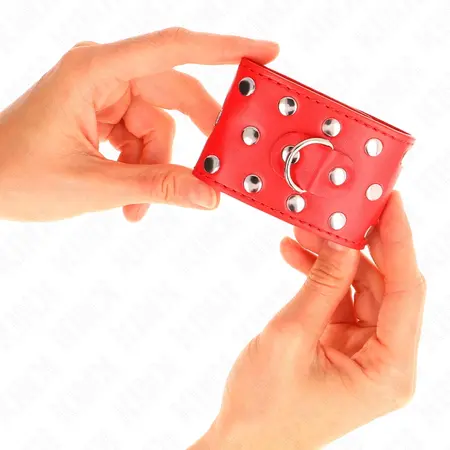 KINK Podesive crvene lisice za ruke sa zakivcima 19-24cm x 5.5cm