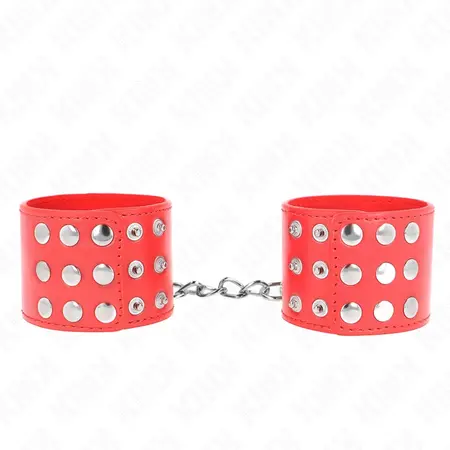 KINK Lisice za ruke Crvene Podesive 19-24 cm x 5.5 cm Siguran sistem kopcanja