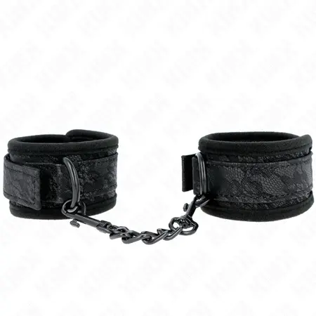 Kink Tamne cipkane neoprenske podesive lisice za ruke Crne 20-29cm x 5cm