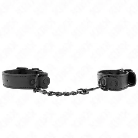 KINK Podesive lisice za ruke za pocetnike 13-23cm Crni kozni sistem