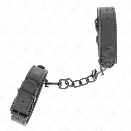 KINK Podesive lisice za ruke za pocetnike 13-23cm Crni kozni sistem