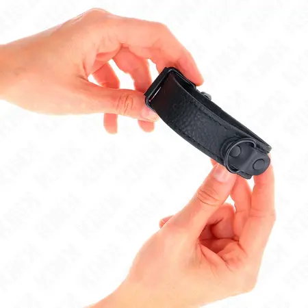KINK Podesive lisice za ruke za pocetnike 13-23cm Crni kozni sistem