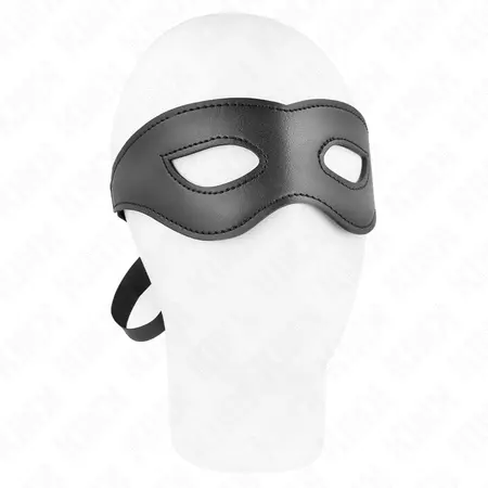 KINK Leatherette Eye Mask Model 1 - Adjustable Black 30x7cm