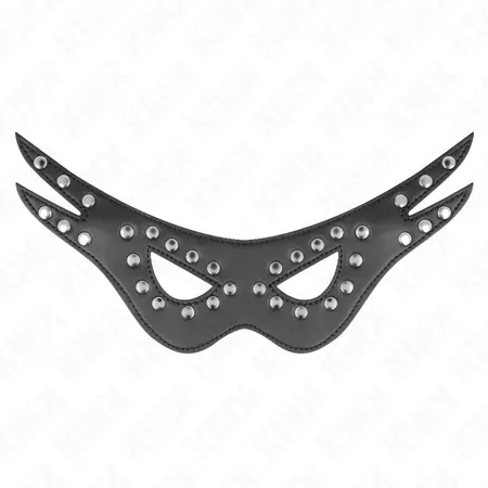 KINK Mask od imitacije koze za oci Model 1 Podesiva Crna 27x13 cm