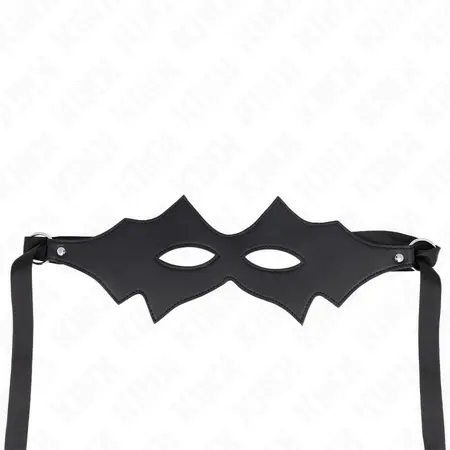 KINK Mask macke Model 1 Crna veganska koza 34x12 cm Podesiva