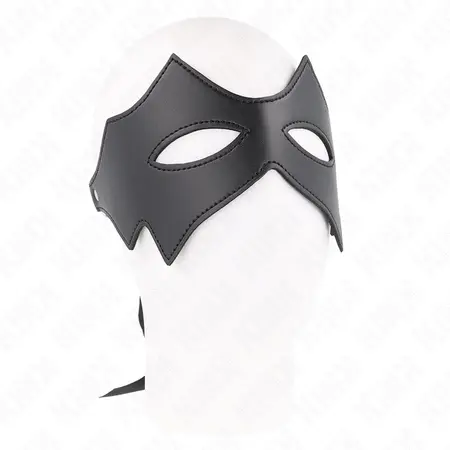 KINK Mask macke Model 1 Crna veganska koza 34x12 cm Podesiva