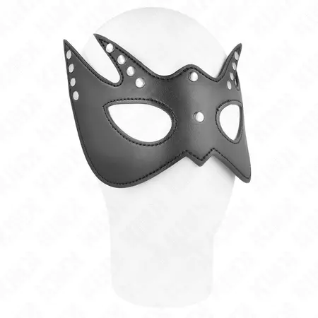 KINK Mask slepog misa sa zakivcima 23x15cm Crna imitacija koze Podesiva
