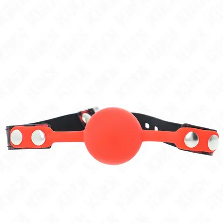 KINK Model 2 Silikonski lopticasti gag 4 cm sa bravom Podesiva traka 60x2 cm