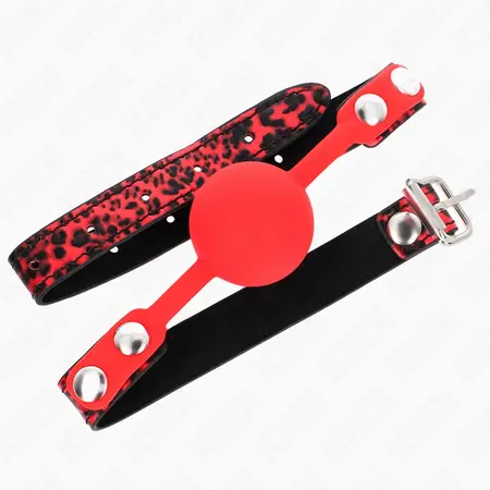 KINK Silicone Ball Gag Model 2 Crna 4cm - Podesiva traka 60x2cm