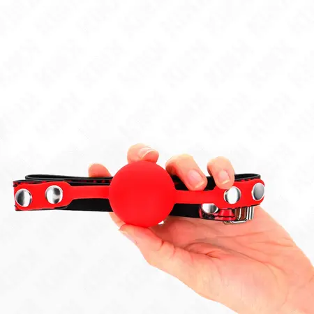 KINK Silicone Ball Gag Model 2 Crna 4cm - Podesiva traka 60x2cm