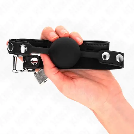 KINK Model 1 Silicone Ball Gag sa Bravom 4cm - Podesiva traka 60cm