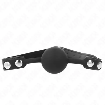 KINK Silicone Ball Gag Model 1 - Crna kugla 4 cm sa podesivom trakom
