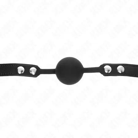 KINK Silicone Ball Gag Model 1 - Crna kugla 4 cm sa podesivom trakom