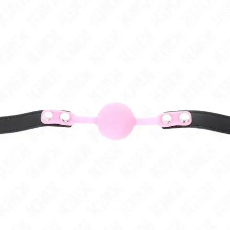 KINK Luminous Silicone Gag 4cm - Adjustable Strap, 60x2cm, Black