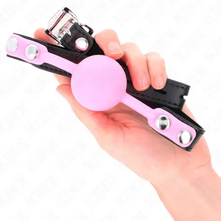 KINK Luminous Silicone Gag 4cm - Adjustable Strap, 60x2cm, Black