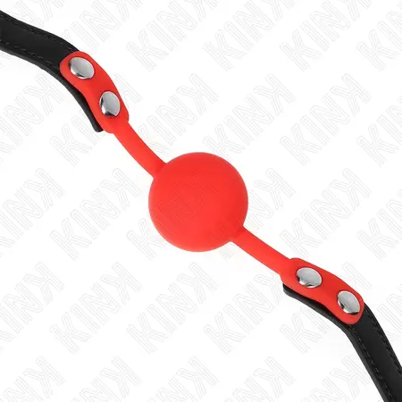 KINK Silicone Ball Gag Red 4 cm - Adjustable Strap 60 x 2 cm