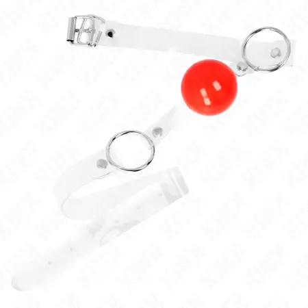 KINK Podesiva crvena providna PVC kugla za usta 4cm - Sigurno i udobno prijanjanje