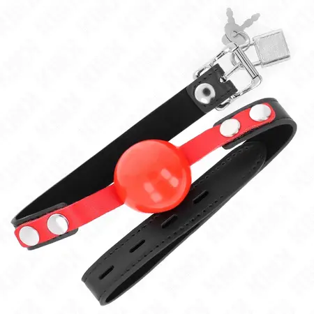 KINK Model 4 Mekani TPE Kuglasti Gag 4cm - Podesiva Traka 37-52cm Crna