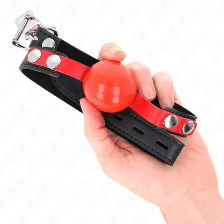 KINK Model 4 Mekani TPE Kuglasti Gag 4cm - Podesiva Traka 37-52cm Crna