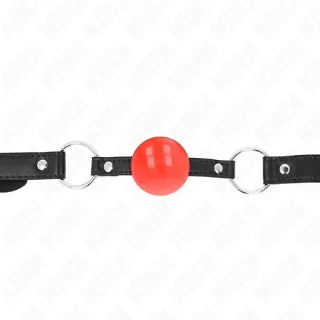 KINK Crveni TPE Kuglasti Gag 4 cm - Podesiva Traka, 60 x 2 cm