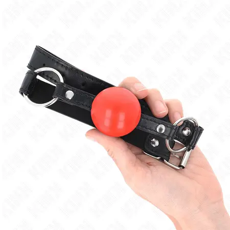 KINK Crveni TPE Kuglasti Gag 4 cm - Podesiva Traka, 60 x 2 cm