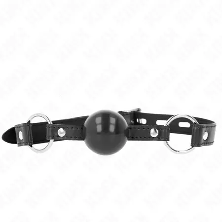 KINK Crni Kuglasti Gag TPE 4cm - Podesiva Traka, 60cm Ukupne Dužine