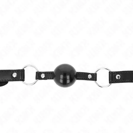 KINK Crni Kuglasti Gag TPE 4cm - Podesiva Traka, 60cm Ukupne Dužine