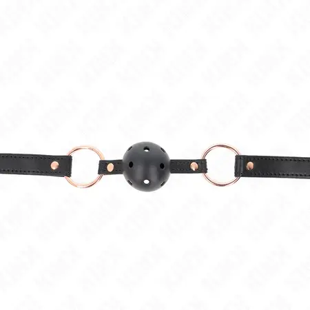 KINK Premium TPE Kuglasti Gag 4 cm - Podesiva Traka, Crna, 60 x 2 cm