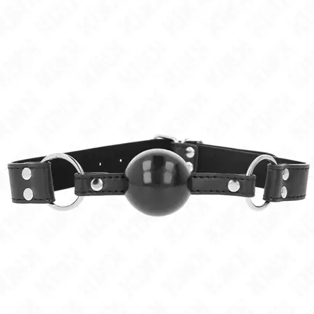 KINK Mekani Silikonski Kuglasti Gag 4cm sa Podesivom Kožnom Trakom 62cm