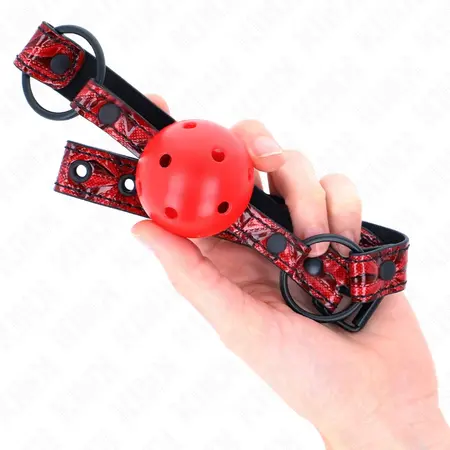 KINK Dijamant Uzorak Kuglasti Gag Model 1 - Podesiva Traka 42-60 cm, Lopta 4.5 cm