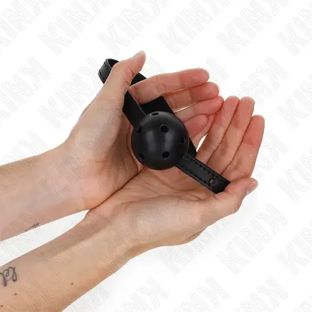 KINK Simplicity Crni Kuglasti Gag 4.5 cm - Prozračan, Podesiva Traka