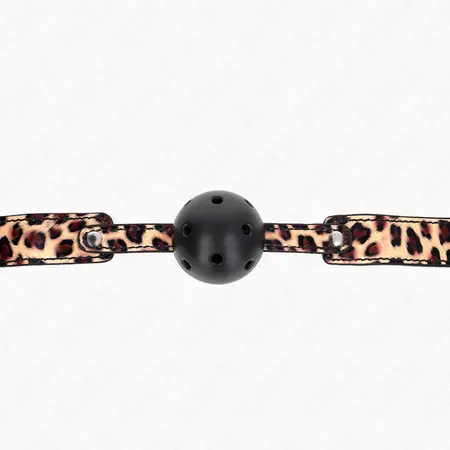 KINK Leopard Prozračni Silikonski Kuglasti Gag 4.5cm sa Podesivom Trakom