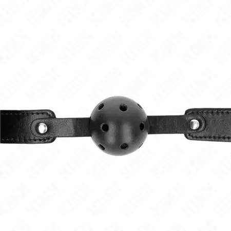 KINK Prozračni Silikonski Kuglasti Gag 4.5 cm - Podesiva Crna Traka 65 cm