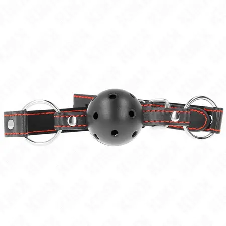 KINK Šuplji Čvrsti Crni Kuglasti Gag Model 2 - Podesiva Lopta 6.5cm