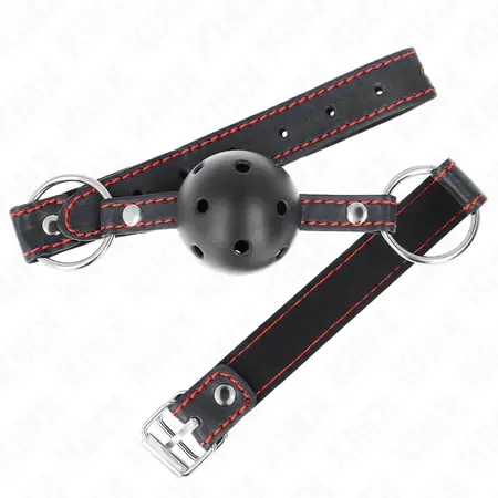 KINK Šuplji Čvrsti Crni Kuglasti Gag Model 2 - Podesiva Lopta 6.5cm