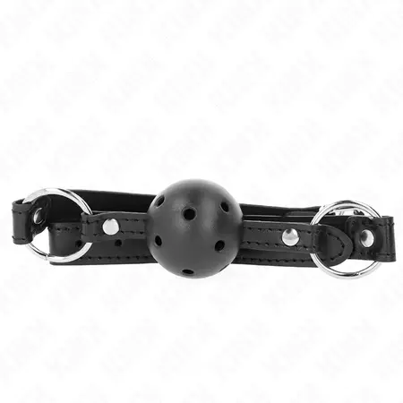 KINK Šuplji Čvrsti Crni Gag Lopta Model 1 - 4.5 cm Anatomski Dizajn