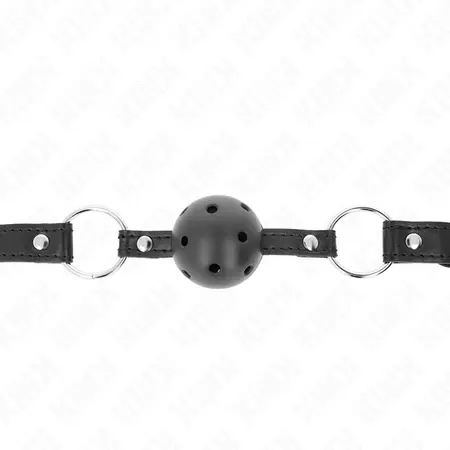 KINK Šuplji Čvrsti Crni Gag Lopta Model 1 - 4.5 cm Anatomski Dizajn