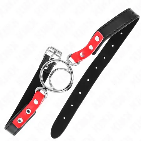 KINK Gag Crveni 4/4.8 cm - Podesivi Silikonski i Metalni O-Prsten Sistem 38x56cm