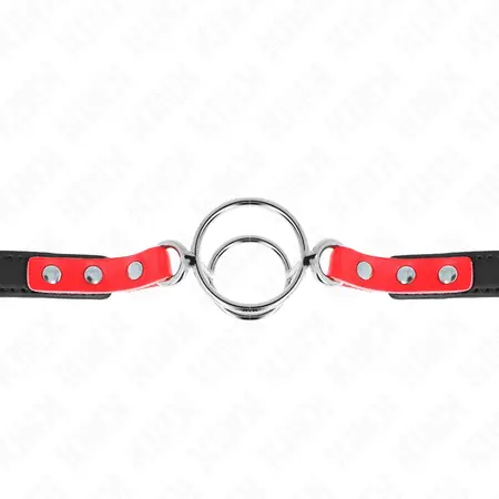 KINK Gag Crveni 4/4.8 cm - Podesivi Silikonski i Metalni O-Prsten Sistem 38x56cm