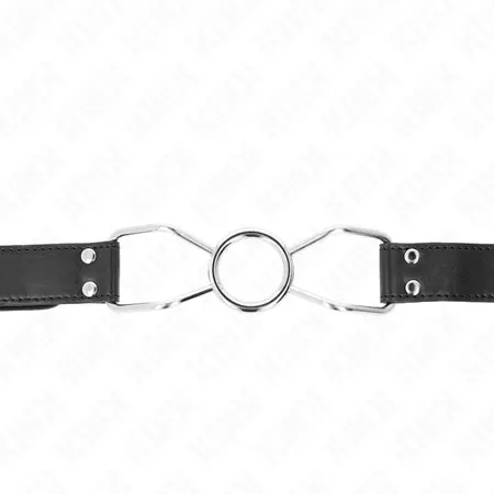 KINK Spider Mouth Gag S - Silikon i veganska koža, 3 cm, Crna/Crvena