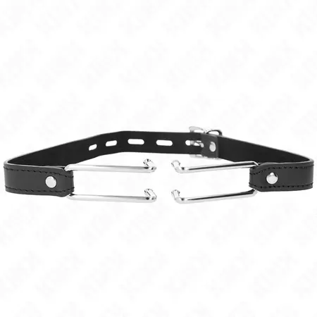 KINK Metalni Hook Gag 11.5 cm - Podesivi kaiš od veganske kože 39-58 cm