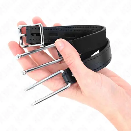 KINK Metalni Hook Gag 11.5 cm - Podesivi kaiš od veganske kože 39-58 cm