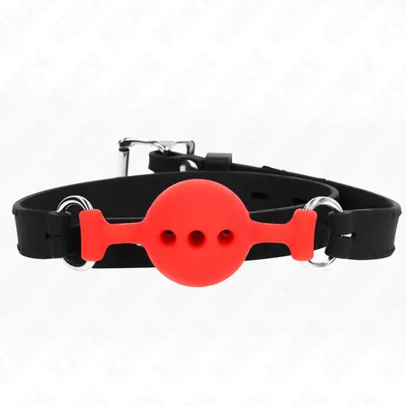 KINK Potpuno silikonski podesivi Gag S Crveni lopta 4 cm kaiš 35-51 cm